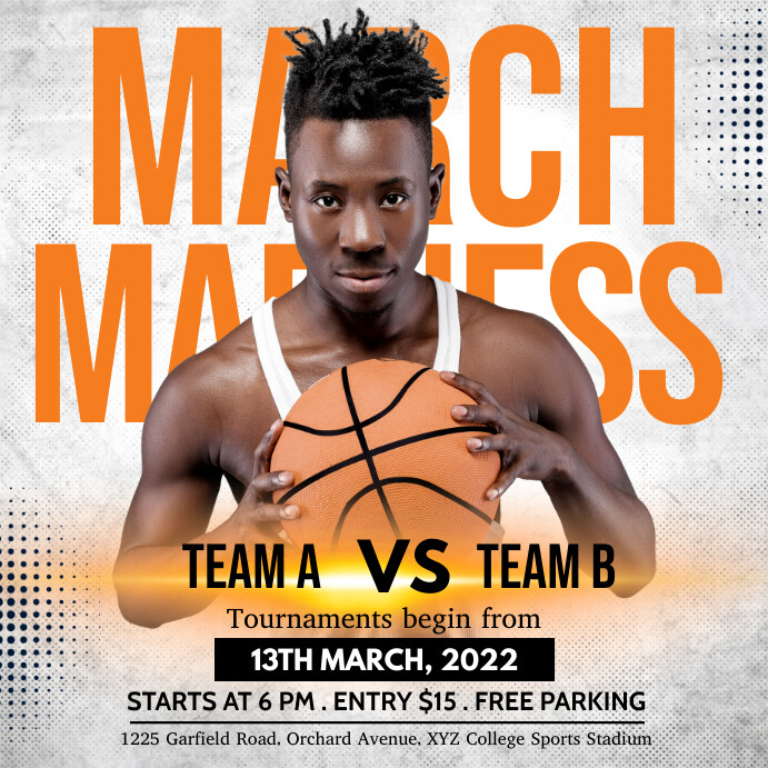 march madness, basketball, sports Wpis na Instagrama template