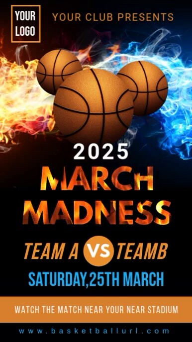 march madness,basketball match,sports Instagram Story template