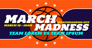 MARCH MADNESS BANNER Imagem partilhada do Facebook template
