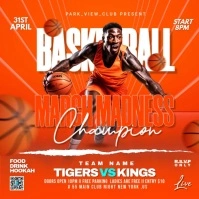 March Madness Basketball Flyer Pos Instagram template