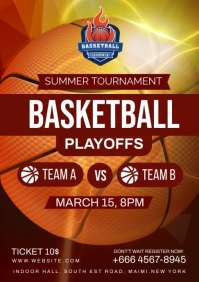 March Madness - Basketball Flyer Template A4