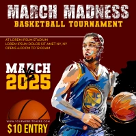 March Madness - Basketball Tournament Square (1:1) template
