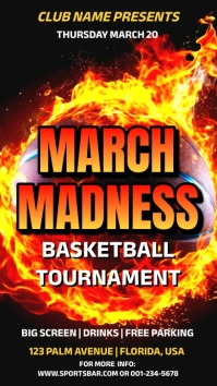march madness basketball tournament flyer Instagram Story template