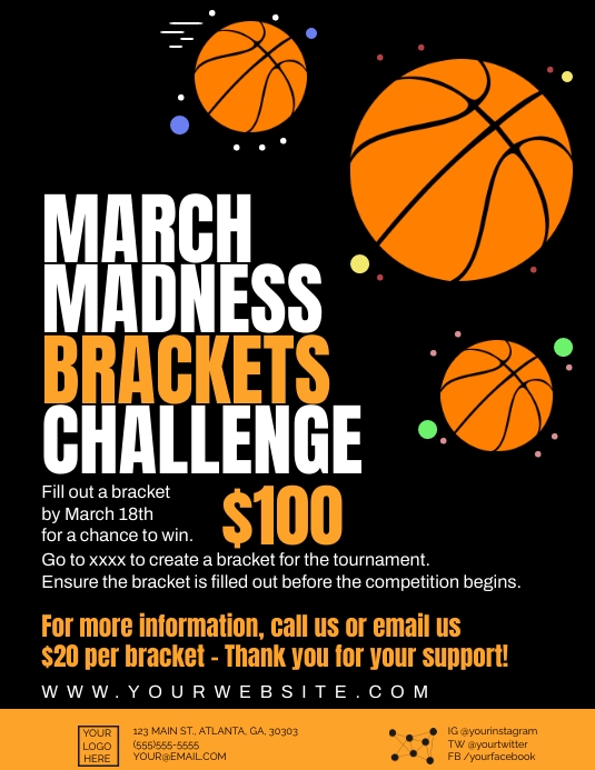 March Madness Brackets Challenge Template PosterMyWall