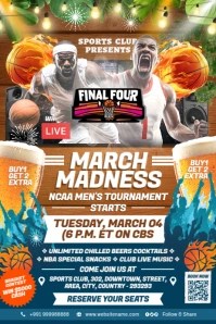 March Madness Club Celebration Template Poster