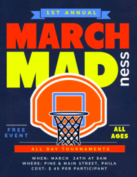 March Madness Folheto (US Letter) template