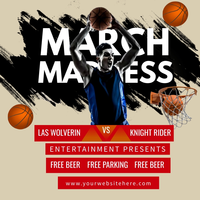 March Madness Publicação no Instagram template
