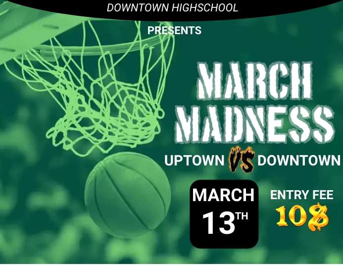 march madness Flyer (US Letter) template