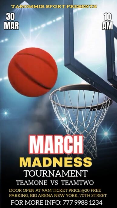 March madness Instagram Reel template