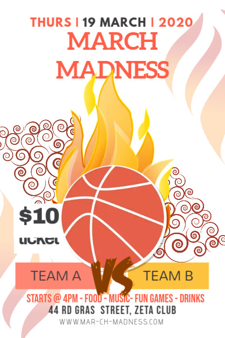 March Madness Template PosterMyWall march-madness-template-postermywall