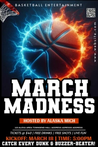 March madness Poster template