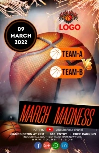 March madness Media Página Ancho template