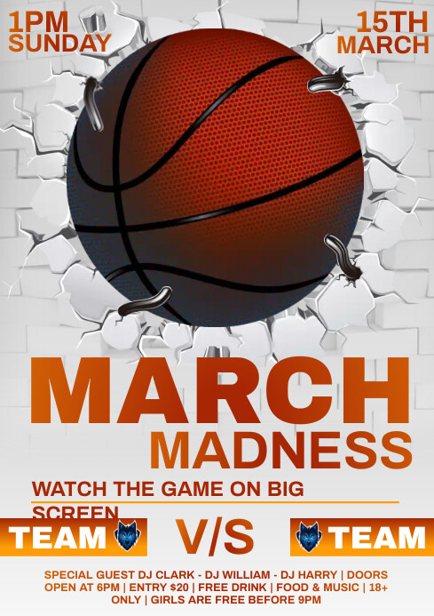 March Madness Template PosterMyWall