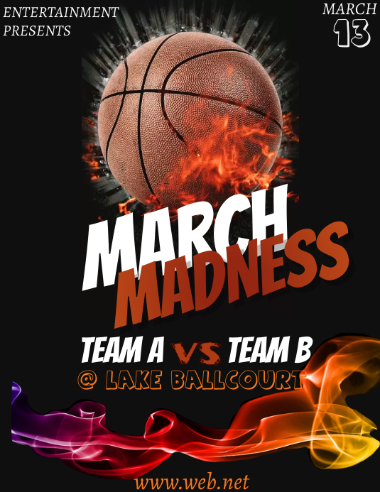 March madness Folheto (US Letter) template