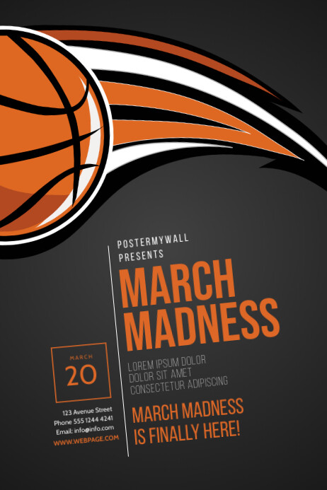 March Madness Flyer Template Plakat