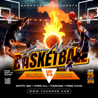 March Madness Game Day Flyer Instagram Post template