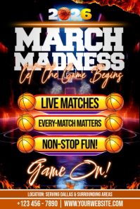 March Madness Game Night 2026 Iphosta template