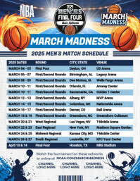 March Madness Team Schedule Template PosterMyWall