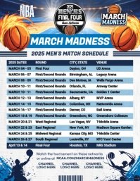 March Madness Match Schedule Template Flyer (US Letter)