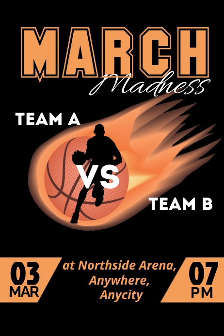 March Madness Poster โปสเตอร์ template