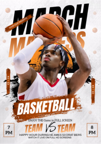 march madness poster A4 template