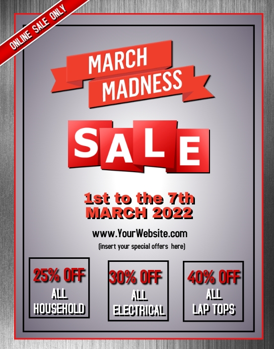 March Madness Sale Template PosterMyWall