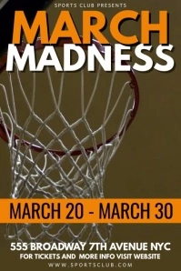 March Madness Template Banner 4' × 6'