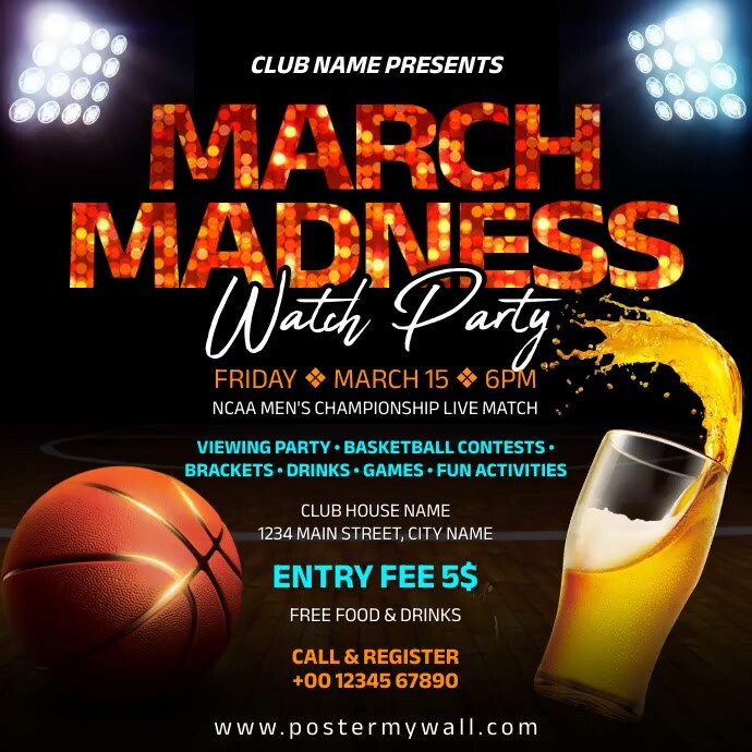 March Madness Template PosterMyWall March Madness Template PosterMyWall