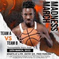 march madness video, basketball, sports Instagram Post template