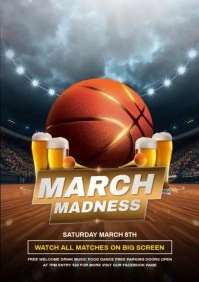 March madness video template A4