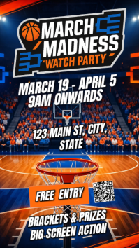 March Madness watch party Instagram Story template