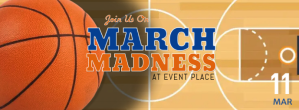 Orange March Madness Event Ikhava Yesithombe se-Facebook Template