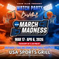 March Madness Watch Party Instagram Post template