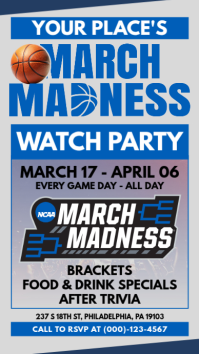 March Madness Watch Party Instagram Story template