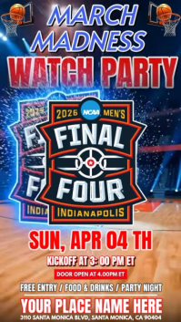 March Madness Watch Party Instagram Story Video template