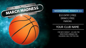 March Madness Watch Party Video Template Digital Display (16:9)