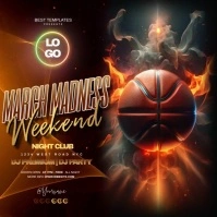 march madness weekend event ad template Square (1:1)