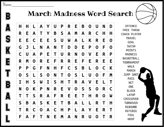 March Madness Word Search Worksheet Template | PosterMyWall march-madness-word-search-worksheet-template-postermywall