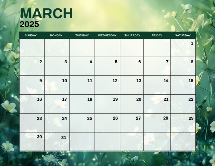 Copy of March Monthly Events Calendar | PosterMyWall