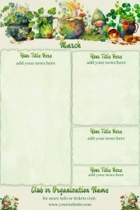 March Newsletter by Paula Poster template