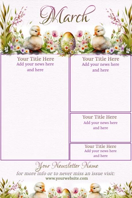 March Newsletter by Paula Poster template