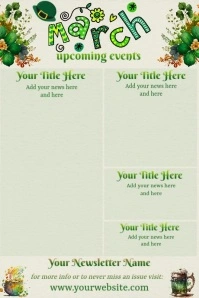 March Newsletter by Paula Poster template