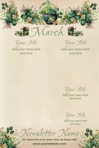 March Newsletter by Paula Poster template