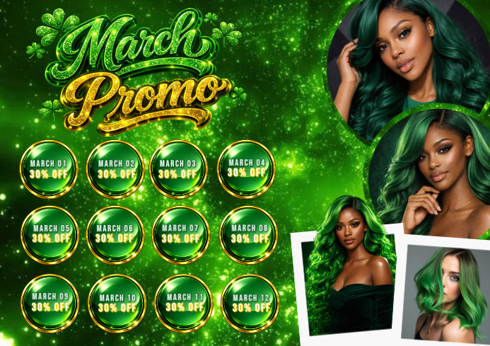 Modèle Vert March Promotion A4 | PosterMyWall