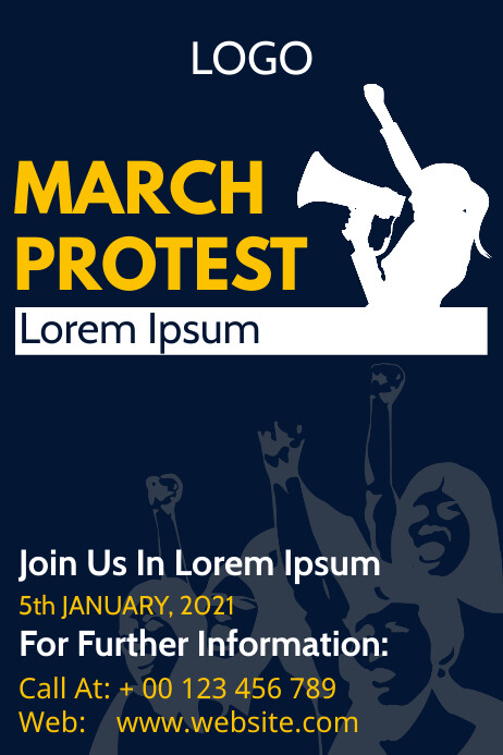 March Protest Poster Template | PosterMyWall