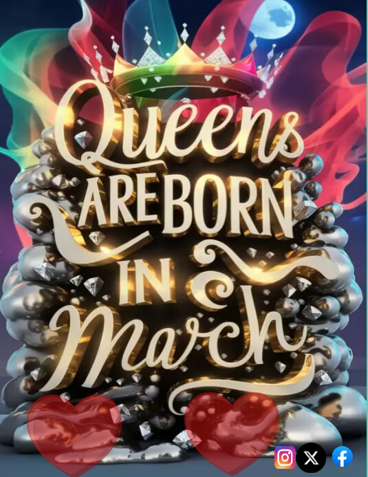 March Queens Flyer (US Letter) template