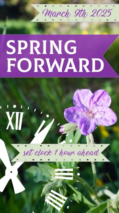March Spring Forward Daylight Savings Time Template | PosterMyWall