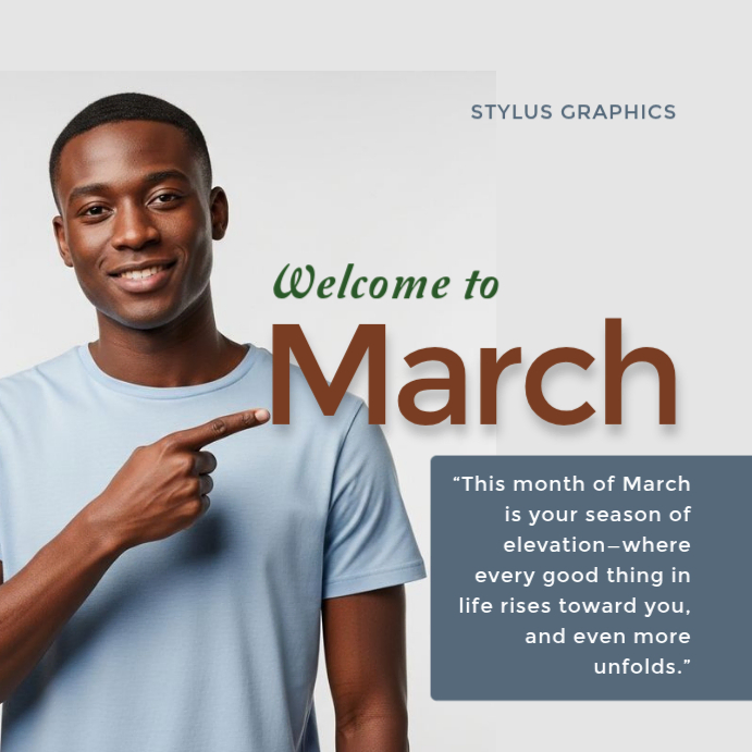 March Welcome Message Instagram Post Template | PosterMyWall