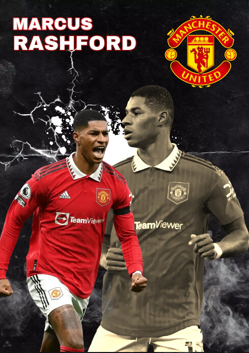 Marcus Rashford A4 template