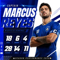Marcus Reyes Captain Performance Poster Instagram-opslag template